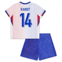 Camiseta Francia Adrien Rabiot #14 Segunda Equipación Replica Eurocopa 2024 para niños mangas cortas (+ Pantalones cortos)